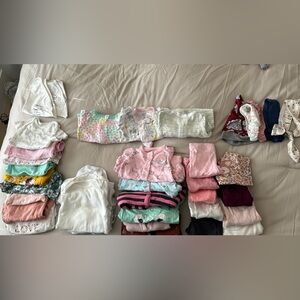 lot 0-3 month girls clothes